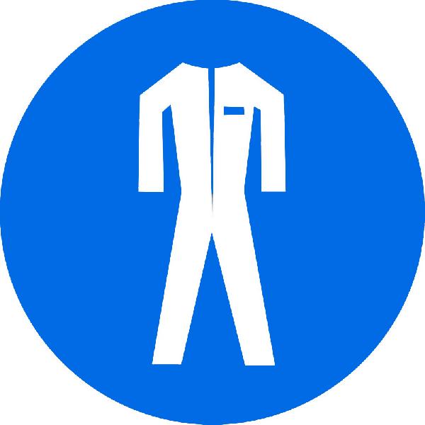Знак «Работать в защитной одежде»