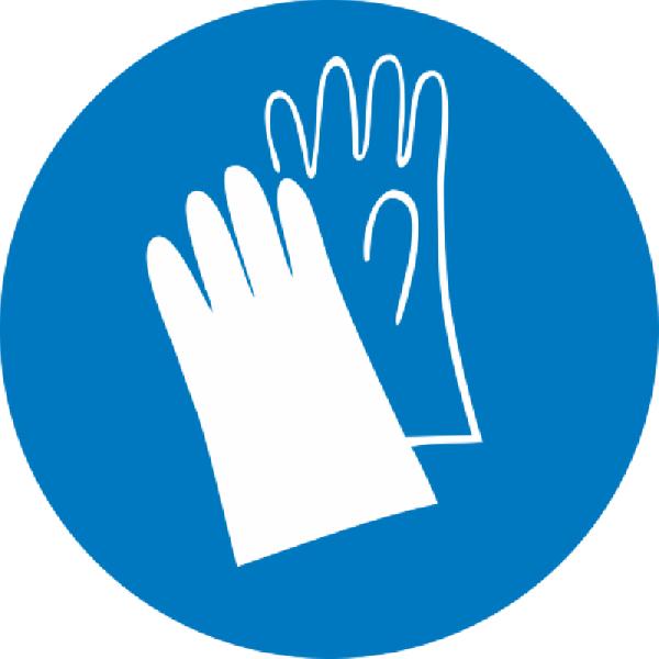 Знак «Работать в защитных перчатках»
